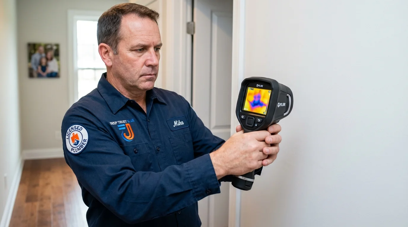 Thermal imaging leak detection by Johns Plumbing LLC in Higganum